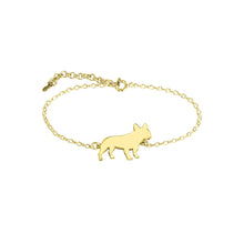 Load image into Gallery viewer, French Bulldog Bracelet - Silver/14K Gold-Plated |Line - WeeShopyDog
