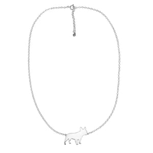 French Bulldog Pendant Necklace - Silver/14K Gold-Plated |Line - WeeShopyDog
