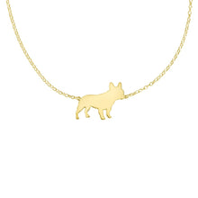 Load image into Gallery viewer, French Bulldog Pendant Necklace - Silver/14K Gold-Plated |Line - WeeShopyDog