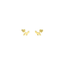 Load image into Gallery viewer, French Bulldog Stud Earrings - Silver/14K Gold-Plated |Line - WeeShopyDog