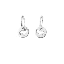 Load image into Gallery viewer, French Bulldog Earrings - Silver - WeeShopDog
