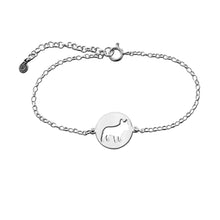 Load image into Gallery viewer, French Bulldog Charm Bracelet - Silver/14K Gold-Plated |Line Circle