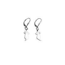 Load image into Gallery viewer, Dachshund Dangle Leverback Earrings - Silver |Friend - WeeShopyDog