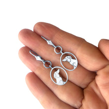 Load image into Gallery viewer, Dachshund Necklace and Dangle Earrings SET - Silver |Image - WeeShopyDog