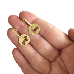 Corgi Earrings - 14K Gold-Plated - WeeShopyDog