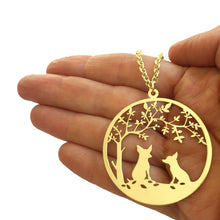 Load image into Gallery viewer, Chihuahua Tree Of Life Pendant Necklace - Silver/14K Gold-Plated - WeeShopyDog
