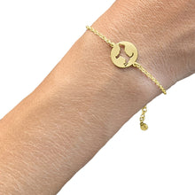 Load image into Gallery viewer, Beagle Charm Bracelet - Silver/14K Gold-Plated |Line Circle