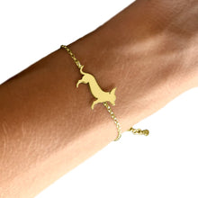 Load image into Gallery viewer, Chihuahua Bracelet and Stud Earrings SET - Silver/14K Gold-Plated |Line - WeeShopyDog