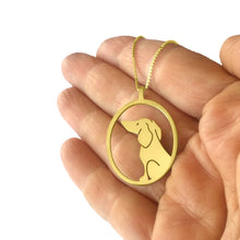 Load image into Gallery viewer, Dachshund Pendant Necklace - Silver/14K Gold-Plated |Image - WeeShopyDog