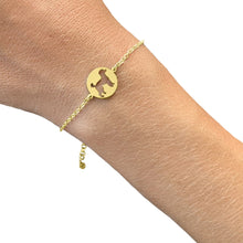 Load image into Gallery viewer, Poodle Charm Bracelet - Silver/14K Gold-Plated |Line Circle