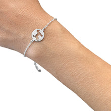 Load image into Gallery viewer, Poodle Charm Bracelet - Silver/14K Gold-Plated |Line Circle