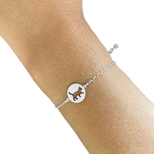Load image into Gallery viewer, Cat Bracelet - Silver Charm - WeeShopyDog

