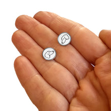 Load image into Gallery viewer, Dachshund Smooth Haired Stud Earrings - Silver - WeeShopyDog