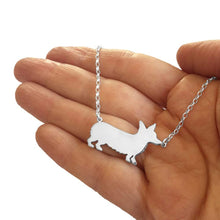 Load image into Gallery viewer, Corgi Necklace and Stud Earrings SET - Silver/14K Gold-Plated |Line - WeeShopyDog