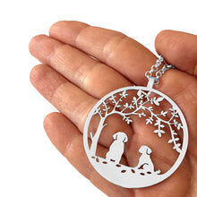 Load image into Gallery viewer, Shih Tzu Pendant - Silver Tree Of Life Necklace - WeeShopyDog
