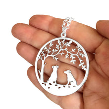 Load image into Gallery viewer, Jack Russell Pendant - Silver - Tree Of Life - WeeSopyDog
