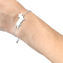 Load image into Gallery viewer, Corgi Bracelet and Stud Earrings SET - Silver/14K Gold-Plated |Cardigan