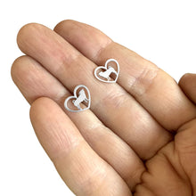 Load image into Gallery viewer, Pug Necklace and Stud Earrings SET - Silver/14K Gold-Plated |Heart