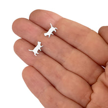 Load image into Gallery viewer, Cat stud Earrings - Silver