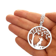 Load image into Gallery viewer, Chihuahua Little Tree Of Life Pendant Necklace - Silver/14K Gold-Plated - WeeShopyDog