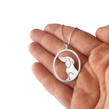 Load image into Gallery viewer, Dachshund Necklace and Dangle Earrings SET - Silver |Image - WeeShopyDog