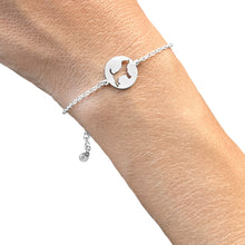 Load image into Gallery viewer, Beagle Charm Bracelet - Silver/14K Gold-Plated |Line Circle