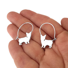 Load image into Gallery viewer, Yorkie Bracelet and Hoop Earrings SET - Silver/14K Gold-Plated |Line