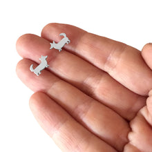 Load image into Gallery viewer, Cardigan Corgi Earrings - Silver Studs - WeeShopyDog