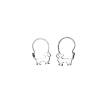 Load image into Gallery viewer, Dachshund Hoop Earrings - Silver/14K Gold-Plated |Beauty - WeeShopyDog