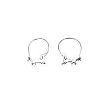 Load image into Gallery viewer, Dachshund Hoop Earrings - Handmade Silver |Mood - WeeShopyDog