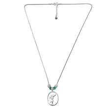 Load image into Gallery viewer, Dachshund Pendant Necklace - Silver Turquoise |Image - WeeShopyDog
