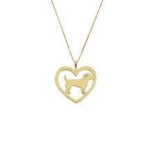 Load image into Gallery viewer, Jack Russell Necklace - 14k Gold Plated Heart Pendant - WeeShopyDog