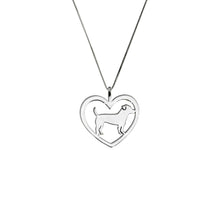 Load image into Gallery viewer, Jack Russell Necklace - Silver Heart Pendant - WeeShopyDog