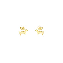 Load image into Gallery viewer, Jack Russell Earrings - 14K Gold-Plated Stud - WeeShopyDog