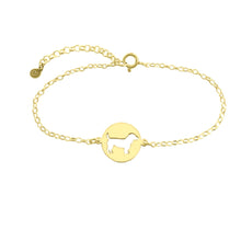 Load image into Gallery viewer, Jack Russell Charm Bracelet - Silver/14K Gold-Plated |Line Circle