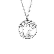 Load image into Gallery viewer, Jack Russell Pendant Necklace - Silver - Tree Of Life - WeeSopyDog