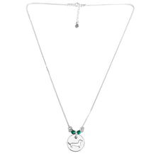 Load image into Gallery viewer, Dachshund Necklace and Hoop Earrings SET - Silver |Line Circle - WeeShopyDog