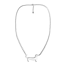 Load image into Gallery viewer, Dachshund Necklace and Hoop Earrings SET - Silver/14K Gold-Plated |Line - WeeShopyDog