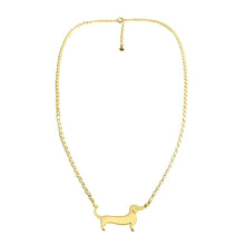 Load image into Gallery viewer, Dachshund Pendant Necklace - Silver/14K Gold-Plated |Line - WeeShopyDog