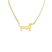 Load image into Gallery viewer, Dachshund Pendant Necklace - Silver/14K Gold-Plated |Line - WeeShopyDog
