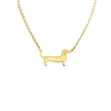 Load image into Gallery viewer, Dachshund Pendant Necklace - Silver/14K Gold-Plated |Line - WeeShopyDog
