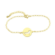 Load image into Gallery viewer, Dachshund Charm Bracelet - 14K Gold-Plated - WeeShopyDog
