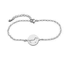 Load image into Gallery viewer, Dachshund Charm Bracelet - Silver - WeeShopyDog