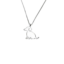 Load image into Gallery viewer, Dachshund Pendant Necklace - Silver |Love - WeeShopyDog