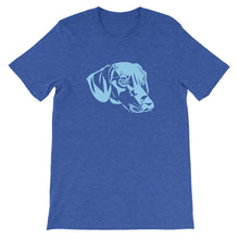Load image into Gallery viewer, Dachshund Blue - Unisex/Men's T-shirt - WeeShopyDog