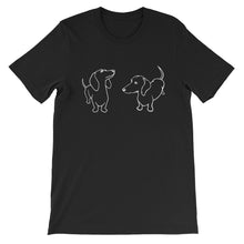 Load image into Gallery viewer, Dachshund Twins - Unisex/Men's T-shirt - WeeShopyDog
