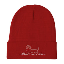 Load image into Gallery viewer, Dachshund Grass - Knit Beanie - WeeShopyDog