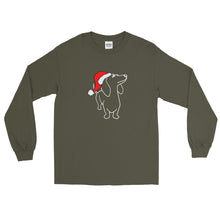 Load image into Gallery viewer, Dachshund Christmas Santa - Long Sleeve T-Shirt - WeeShopyDog