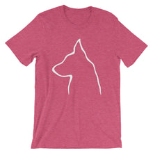 Load image into Gallery viewer, German Shepherd Outline - Unisex/Men's T-shirt - WeeShopyDog