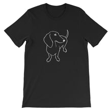 Load image into Gallery viewer, Dachshund Shy - Unisex/Men's T-shirt - WeeShopyDog